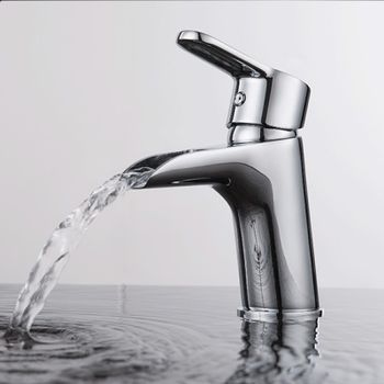 Смеситель для раковины D&K Rhein DA1392801, хром — фото 1, Смесители для раковины