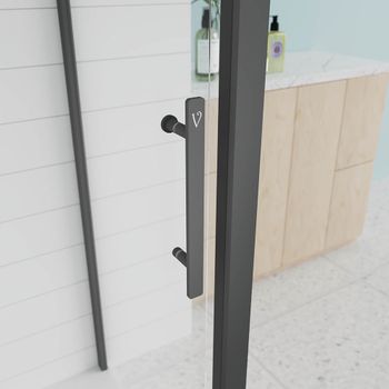 Душевой угол Veconi Evo 100SP B 1000х1200x1950, черный матовый, тонированное стекло E1-SP-B-100120-12-C9 — фото 2, Душевые уголки