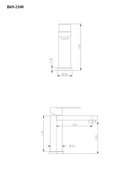 BOND Smart B69-2100 Смеситель однорычажный без донного клапана для раковины — фото 10, Смесители для раковины