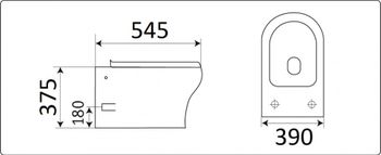 Унитаз подвесной CeramaLux CL2100 — фото 1, Подвесные унитазы
