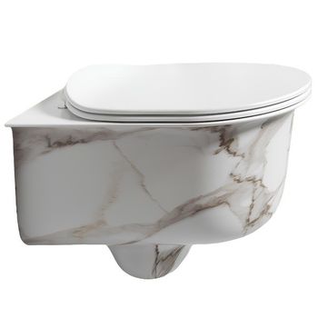 Биде Artceram CHIC подвесной с одним отверстием цвет calacatta CHB001 94 00 — фото 2, Биде подвесные