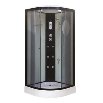 Душевая кабина Niagara Ultra NG-1901-01 (90х90х220) низкий поддон(16см),черный,стекло тонированное,4 места 19010134 — фото 1, Душевые кабины