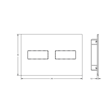 Клавиша смыва Artceram для унитаза цвет черный матовый 711.000.BM — фото 1, Кнопки смыва