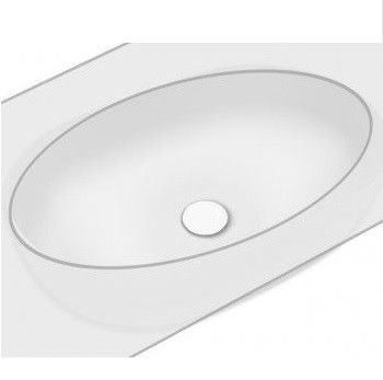 Раковина HATRIA HAPPY HOUR Y8AQ01 встраиваемая снизу без отверстия без перелива цвет белый — фото 1, Раковины