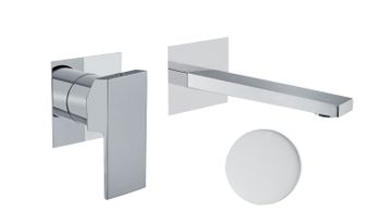 Смеситель для раковины Fiore KUBE 100BB7597, белый — фото 1, Смесители для раковины