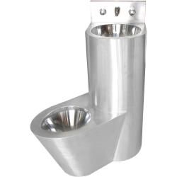 Туалет из нержавеющей стали с умывальником COMBI антивандальный левый 13123.L — фото 1, Аксессуары и оборудование для общественных мест