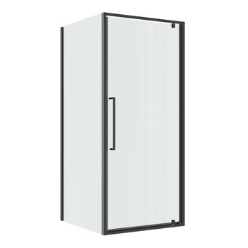 Душевое ограждение Niagara Nova NG-35-9AGR-A100GR-34 (90х100х195) прямоугольник,распашная,графит,стекло прозрачное,2 места — фото 1, Душевые уголки