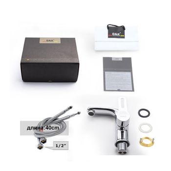 Смеситель для раковины D&K Rhein DA1352101, хром — фото 2, Смесители для раковины