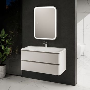 Товар: AQM900410WH "S4" тумба под умывальник подвесная 100 см., цвет белый глянец. - фото 2 AQM900410WH "S4" тумба под умывальник подвесная 100 см., цвет белый глянец. — фото 2, Тумбы под раковину