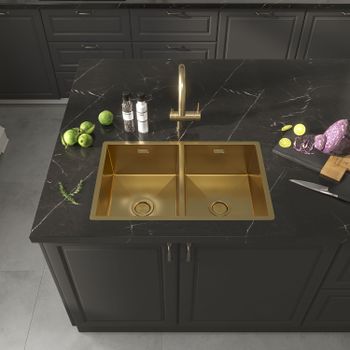 Кухонная мойка Reflexion Iseo RX2265BL оружейная сталь — фото 194, Кухонные мойки