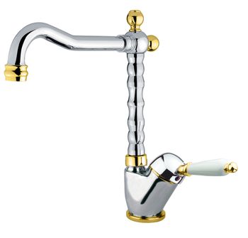 Смеситель для раковины Fiore IMPERIAL 83CO2245, хром/золото — фото 1, Смесители для раковины