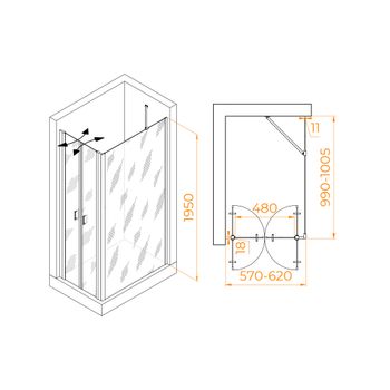 Товар: Душевой уголок RGW PA-144 (PA-104+Z-050-2+O-204) 600x1000 060814460-11 - фото 1 Душевой уголок RGW PA-144 (PA-104+Z-050-2+O-204) 600x1000 060814460-11 — фото 1, Душевые уголки