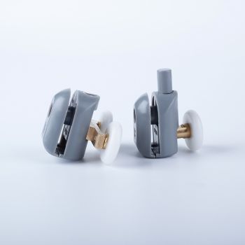 Ролики IDDIS 2 верхних двойные, 2 нижних одинарные, D=23 мм серый, стекло 5-6 мм (966M23GR6DZ) — фото 1, Комплектующие для душевого оборудования