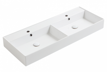 Товар: Раковина SIMAS AGILE двойная подвесная или накладная с одним отверстием цвет белый AG121D - фото 1 Раковина SIMAS AGILE двойная подвесная или накладная с одним отверстием цвет белый AG121D — фото 1, Раковины накладные