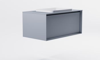 Тумба Фрейм 100см 1ящ NCS S 3005-R80B мат., раковина Антарес бел гл, столешница Solid в цвете 4631177715372 — фото 4, Тумбы с раковиной