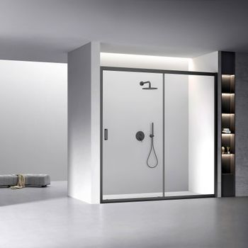 Товар: Душевая дверь Veconi Vianno VN-60B, 1800x1950, Черный, стекло прозрачное VN60B-180-01-C5 - фото 1 Душевая дверь Veconi Vianno VN-60B, 1800x1950, Черный, стекло прозрачное VN60B-180-01-C5 — фото 1, Душевые двери в нишу