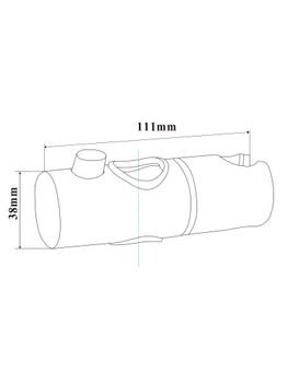 Держатель лейки на штангу 24мм черный матовый BOND BSH2488 — фото 6, Держатели для душа