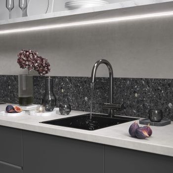 Кухонная мойка Reflexion Iseo RX2265BL оружейная сталь — фото 212, Кухонные мойки