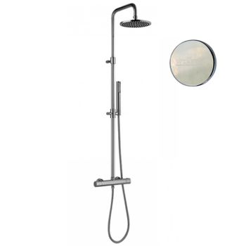 Душевая система с термостатом Webert Elio EL980507345METAL, никель — фото 1, Душевые системы