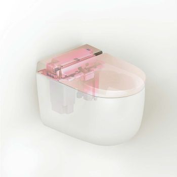 Унитаз-биде Artceram HYPE KHYV001 01 00 подвесной безободковый saniglaze soft-close с пультом управления цвет белый — фото 2, Биде подвесные