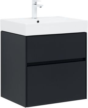Тумба с раковиной Aquanet Бруклин 60 цв. антрацит матовый 00312875 — фото 1, Тумбы с раковиной