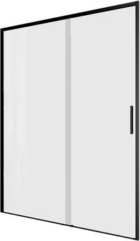 Душевая дверь Aquanet Pleasure Evo 140 AE65-N140-BT профиль черный, прозрачное стекло — фото 2, Душевые двери в нишу