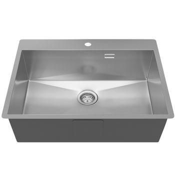 Кухонная мойка Reflexion Iseo RX2265BL оружейная сталь — фото 325, Кухонные мойки
