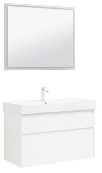 Мебель для ванной Aquanet Nova Lite 100 белый глянец 00274177 — фото 1, Комплекты мебели для ванной