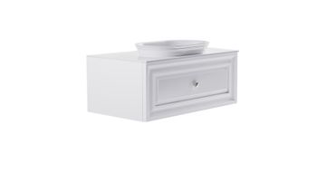 Товар: Тумба Шарм 100см 1ящ цв белый мат. с раковиной Шарм бел гл. и столешницей Solid бел гл. 4631177713736 - фото 3 Тумба Шарм 100см 1ящ цв белый мат. с раковиной Шарм бел гл. и столешницей Solid бел гл. 4631177713736 — фото 3, Тумбы с раковиной