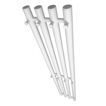 Полотенцесушитель электрический INARO 1200х180 правый, скр.монтаж, СНШ, белый матовый(RAL 9016), (Ferrum, 8 крючков), Маргроид Inaro-12018-1049-9016R — фото 1, Электрические полотенцесушители