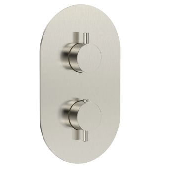 AQM8806BN Siena Встраиваемый термостат на 3 потр. в комплекте с внутр. частью, никель шлифованный — фото 1, Смесители