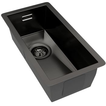Кухонная мойка Reflexion Iseo RX2265BL оружейная сталь — фото 4, Кухонные мойки