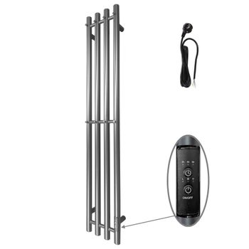 Полотенцесушитель Проксима Круг (электро.) 21х120 (скр.монтаж, унив.подкл., Графит), Альтасан ПроксимаКругСП21120Г — фото 1, Полотенцесушители