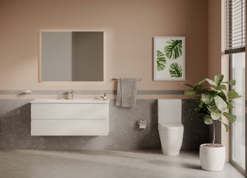 ALINDA Нижний модуль (100см) AD0100.10 + Раковина SU100 AD0100.10.PB + SU100 — фото 1, Тумбы с раковиной