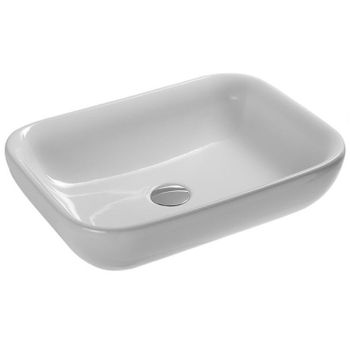 Раковина HATRIA HAPPY HOUR Y0QQ01 накладная без отверстия без перелива цвет белый — фото 1, Раковины