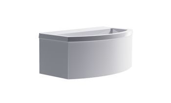 Нижний шкаф Венеция2.0 80 с 1 ящиком белый матовый + Раковина "Венеция 80" 3100003+04010022 — фото 3, Тумбы с раковиной