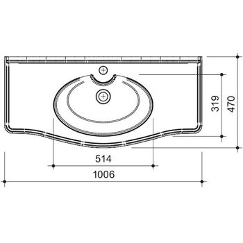 раковина 1000x460x240 158-G3100 — фото 1, Раковины