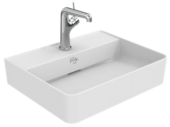 CREAVIT Раковина мебельная накладная БЕЛАЯ МАТОВАЯ RB051-00MB42E-0000 — фото 1, Раковины накладные