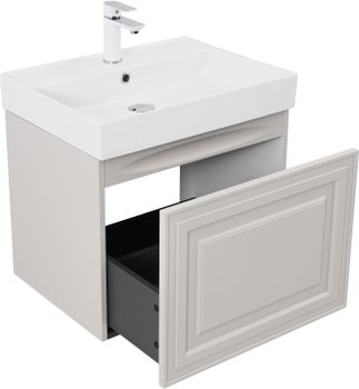 Тумба с раковиной Aquanet Агата 60 1 ящ. цв. бежевый 00348183 — фото 5, Тумбы с раковиной