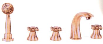 Смеситель на борт ванны Webert Armony AM730401060, медь — фото 1, Смесители на борт ванны