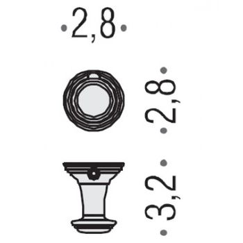 Крючок COLOMBO DESIGN HERMITAGE LC77.HPS одинарный маленький цвет золото — фото 1, Крючки для полотенец