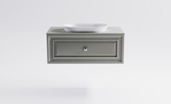 Тумба Шарм 100см 1ящ NCS S 3502-y мат., раковина Шарм бел гл, столешница Solid в цвете 4631177715143 — фото 2, Тумбы с раковиной