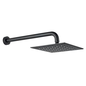 Верхний душ ультратонкий с кронштейном Fiore 30NN8650, черный — фото 1, Верхние души