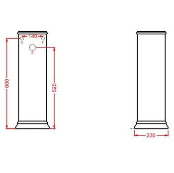 Пьедестал Artceram Civitas для раковины цвет черный CIC001 03 00 — фото 1, Раковины