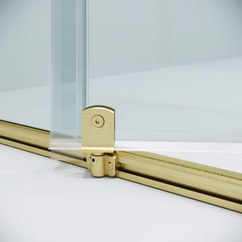 Дверь в нишу Niagara Nova NG-45-9ASG (90х195) распашная,золото сатин,стекло прозрачное,1 место — фото 11, Душевые двери в нишу