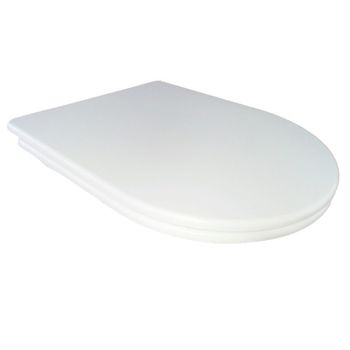 Сиденье с крышкой HATRIA Fusion Y1XK01 с микролифтом быстросъемное цвет белый — фото 1, Сиденья для унитаза