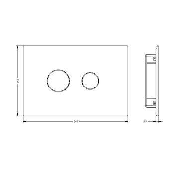 Клавиша смыва Artceram для унитаза цвет сталь 714.000.BS — фото 1, Кнопки смыва