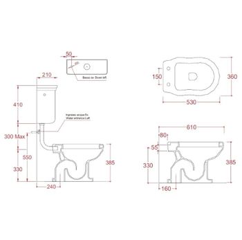 Бачок Artceram Hermitage на средней трубе цвет белый HEC005 01 00 — фото 2, Смывные бачки скрытого монтажа