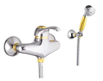 Смеситель для душа Fiore JAFAR 47CO5127, хром/золото — фото 1, Смеситель для душа