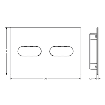Клавиша смыва Artceram для унитаза цвет черный матовый 710.000.BM — фото 1, Кнопки смыва